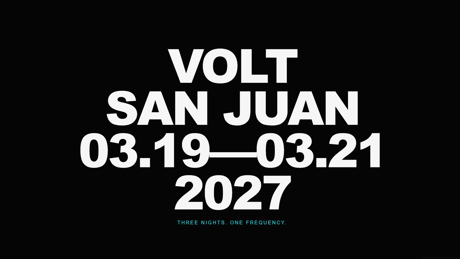Vista de VOLT / Festival 2027